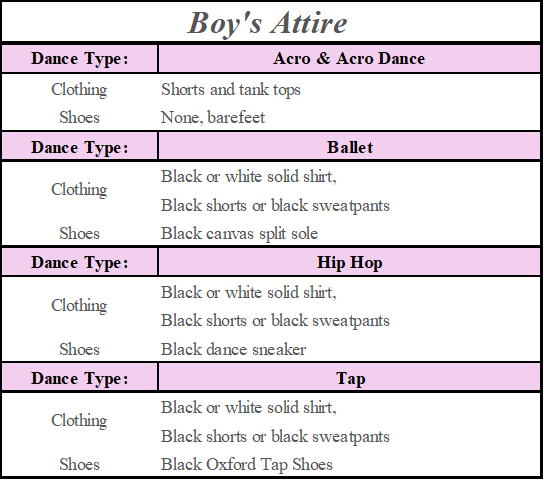 TSDC Attire Boys